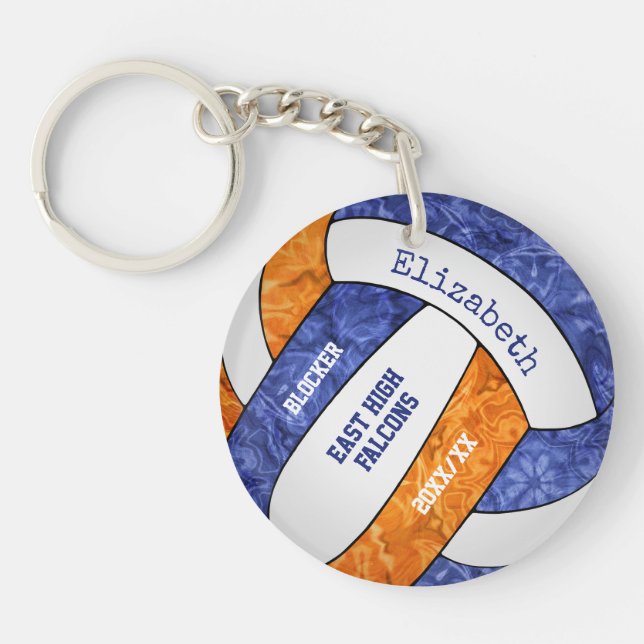 couleur bleu orange de l'équipe volleyball personn (Devant)