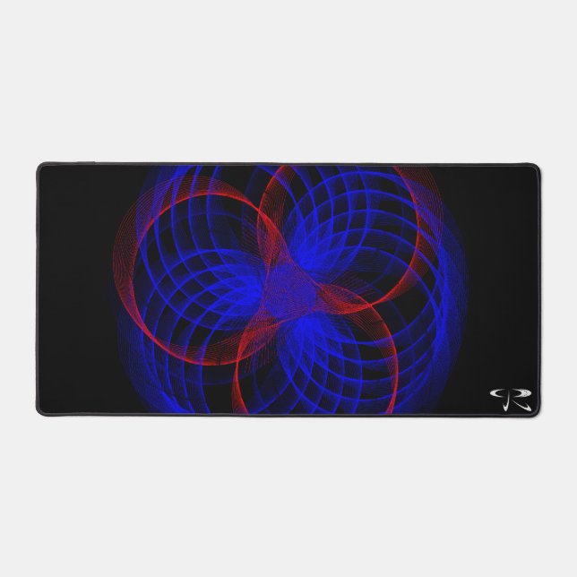 Couleur bleuet triple Mat de la souris géométrique (Recto)