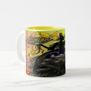 Couleur dans l'obscurité Mug à café à deux tons