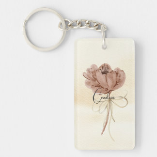 Couleur d'aquarelle terrestre personnalisée floral