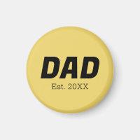 Couleur de tendance - Aimant de papa jaune doux