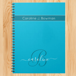Couleur de tendance - Carnet Personnalisable Cyan