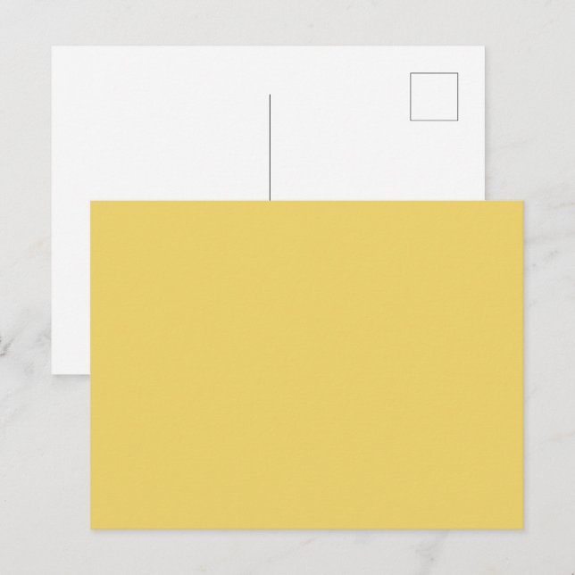 Couleur de tendance - Carte postale solide jaune d (Devant / Derrière)