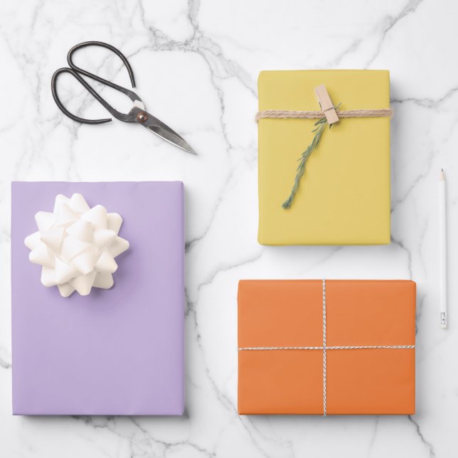 Couleur de tendance - Feuilles de papier enveloppa (Recto)