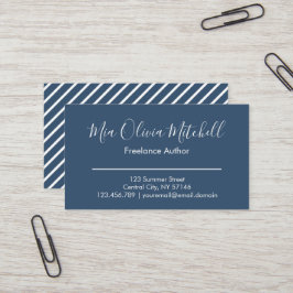 Couleur de tendance Grave Bleu Minimaliste Carte d