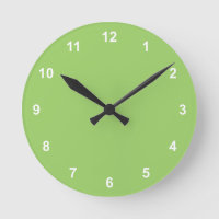 Couleur de tendance - Kiwi Green Horloge ronde ave