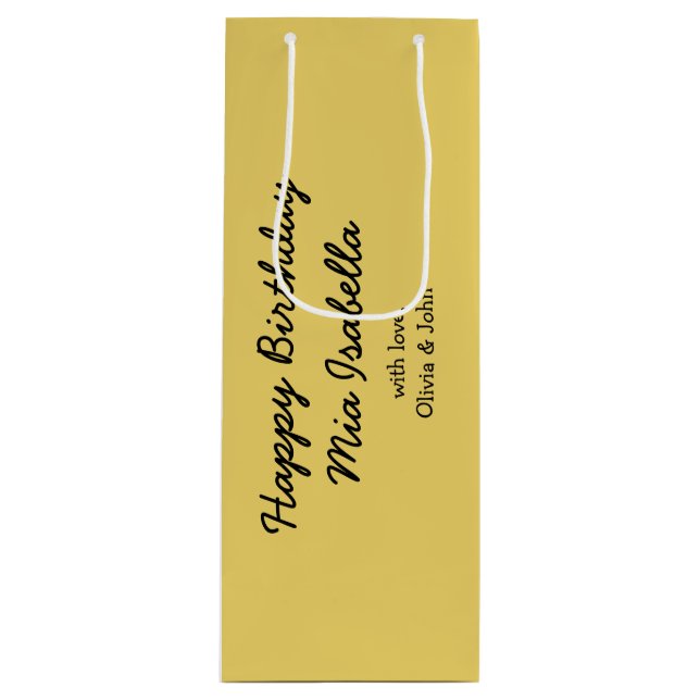 Couleur de tendance - Sac cadeau Personnalisable J (Devant)