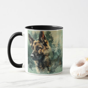 Couleur d'eau berger allemand Mug