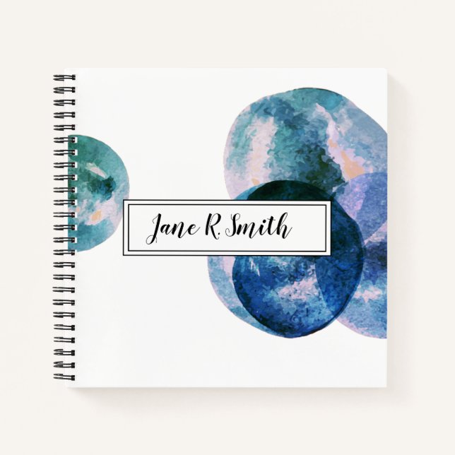COULEUR D'EAU CARNET SPIRAL CARRÉ PERSONNALISABLE (Devant)
