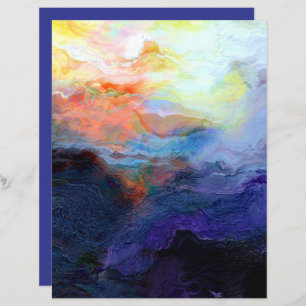 Couleur d'eau de l'océan de Sunset Papier de scrap