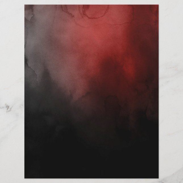 Couleur d'eau gothique rouge et noir - Page épée f (Devant)