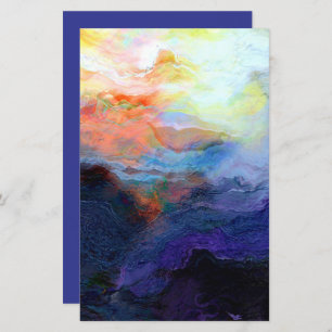 Couleur d'eau océan Sunset 5,5 x 8,5 Papier à papi