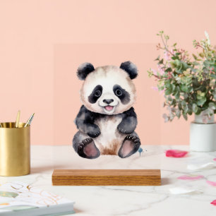 Couleur d'eau pour bébé panda