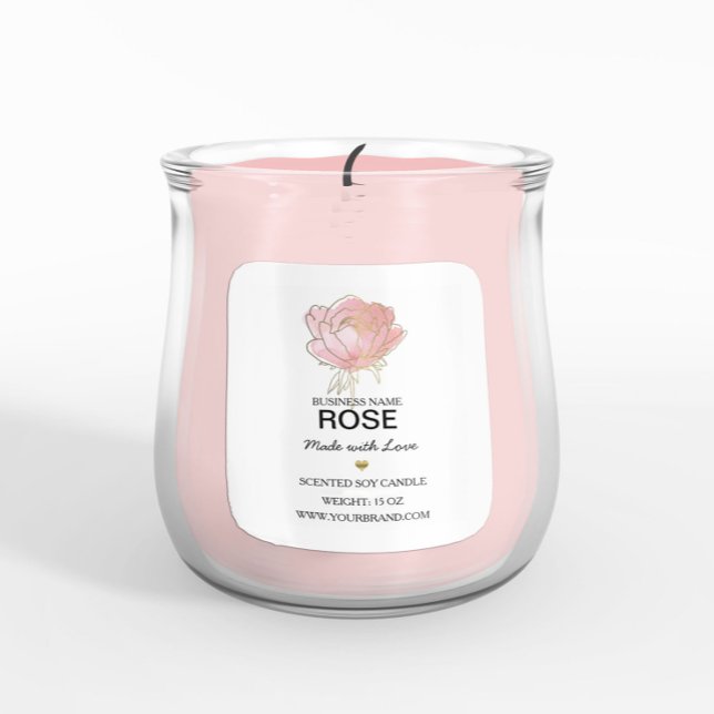 Couleur d'eau rose pâle du étiquette de produit (Créateur téléchargé)