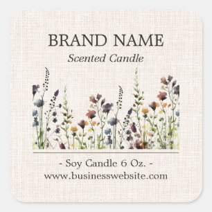 Couleur du Étiquette de produit Boho fleur sauvage