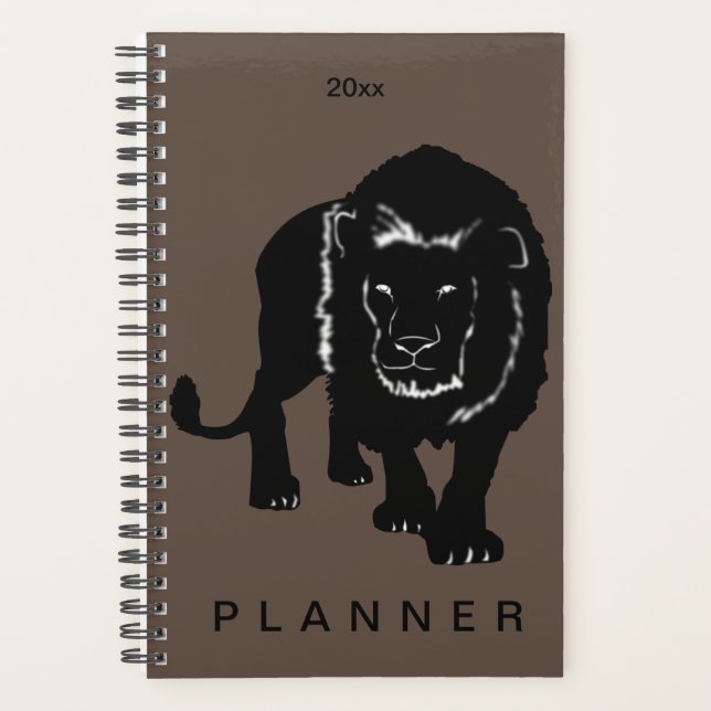 Couleur et année personnalisées du Lion Planner (Devant)