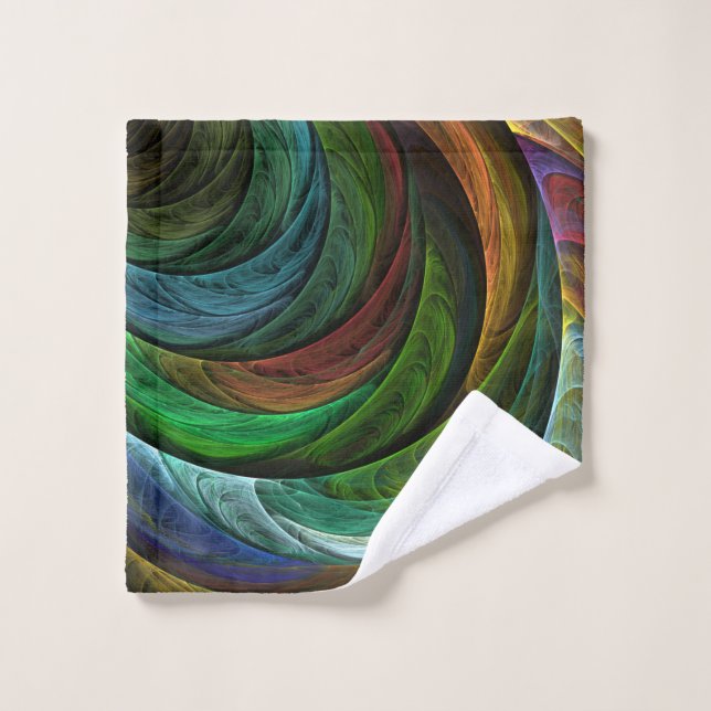 Couleur Gloire Moderne Art Abstrait Motif Élégant (Gant de toilette)
