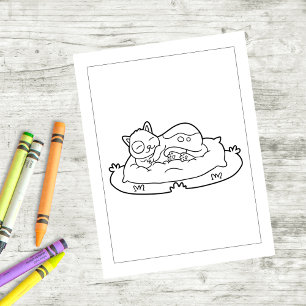 Couleur Me Chat Sleeping   Cartes d'activités pour