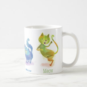 Couleur mignonne Happy Cats Mug