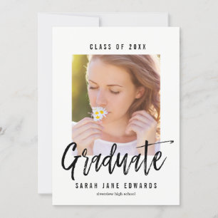 Couleur modifiable Brossé Graduation Invitation