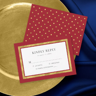 Couleur modifiable Classic Gold Wedding RSVP