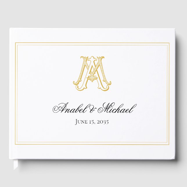 COULEUR MODIFIÉE MA Monogramme AM Monogramme Livre (Recto)