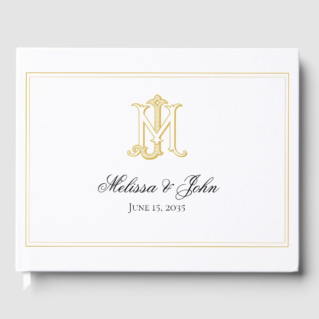 COULEUR MODIFIÉE MJ Monogramme JM Monogramme Livre (Recto)