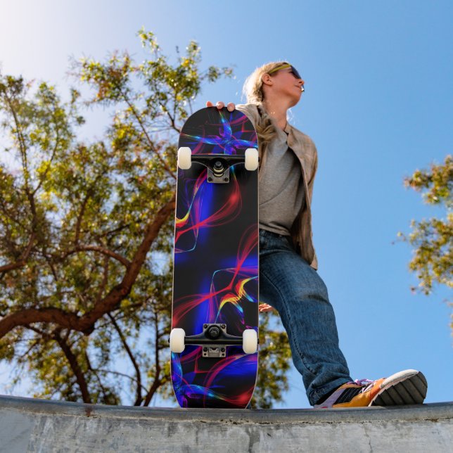 Couleur néon Lumières noir Skateboard (Extérieur 1)