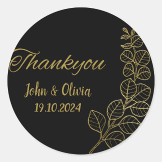 Couleur noire mariage merci Sticker