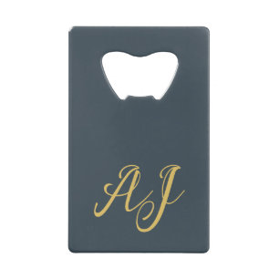 Couleur Or Charbon Monogramme Initiale Professionn