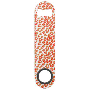 Couleur orange et Empreinte de léopard blanc