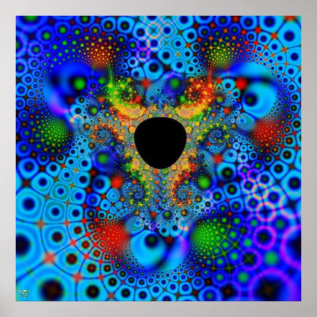 Couleur perdue. impression d'affiche trou fractal (Devant)