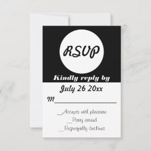 Couleur personnalisable de pois du mariage RSVP