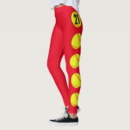 Couleur personnalisée et nombre de Jersey Leggings
