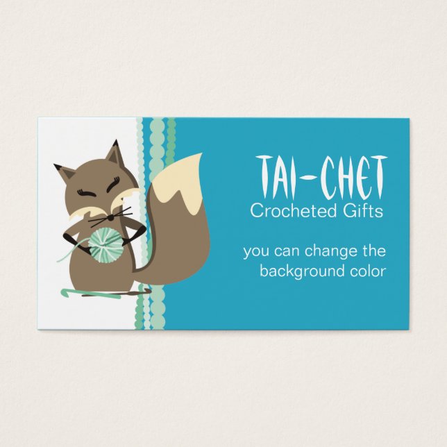 Couleur personnalisée fox crochet crochets fil éti (Devant)