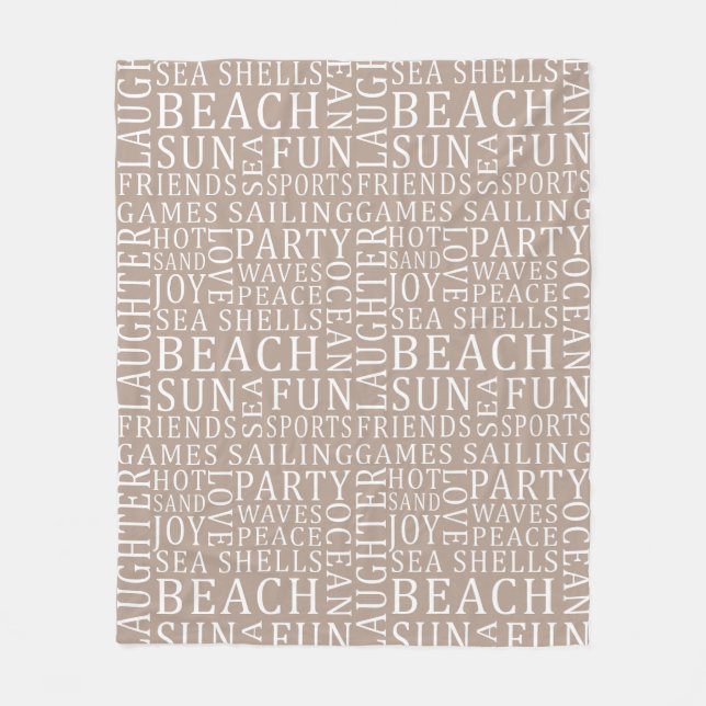 Couleur personnalisée Plage Maison couverture pola (Devant)