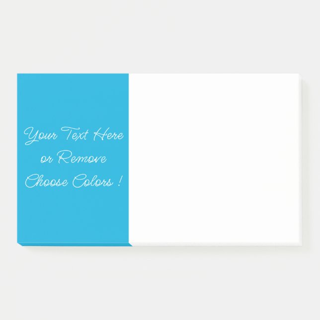 Couleur personnalisée Texte bleu Post-it® Notes (Devant)