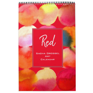 Couleur rouge - calendrier artistique de l'aquarel