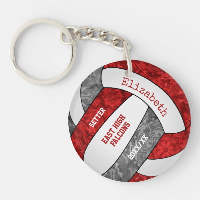 couleur rouge gris de l'équipe volleyball personna (Devant)