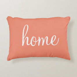 Couleur saumon "home" personnalisé joli coussin d'