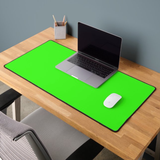 Couleur solide verte néon personnalisée | Classiqu (Bureau 2)