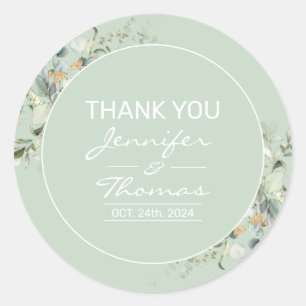Couleur Succulente, Élégant Sticker Rond Minimalis