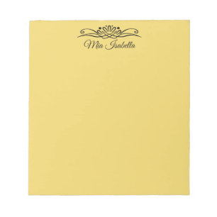 Couleur tendance - Bloc-notes jaune doux