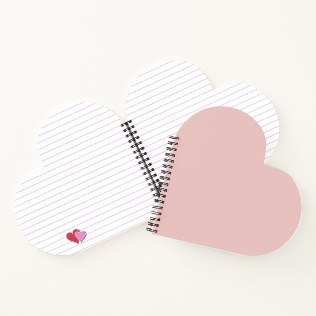 Couleur tendance - Carnet de coeur rose pâle (Intérieur)