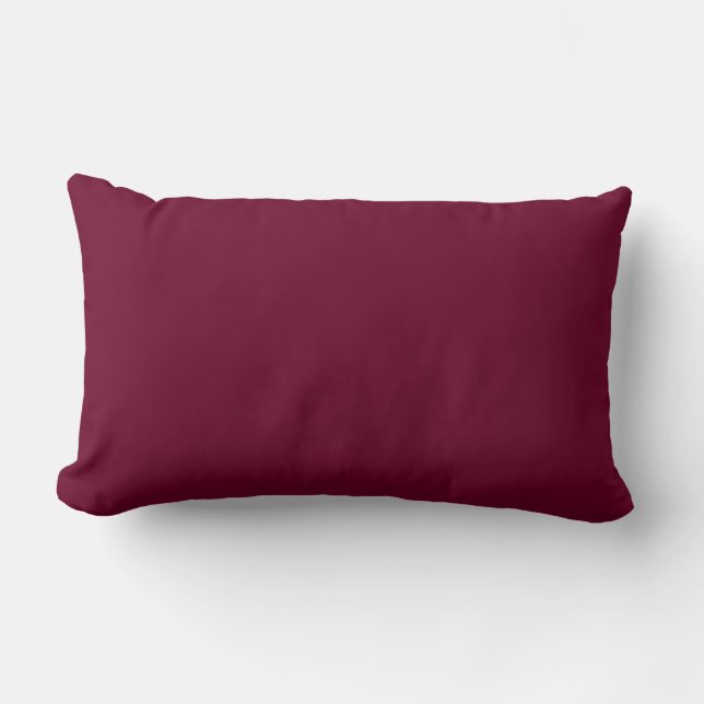 Couleur tendance - Coussin Lumbar bordeaux foncé (Recto)