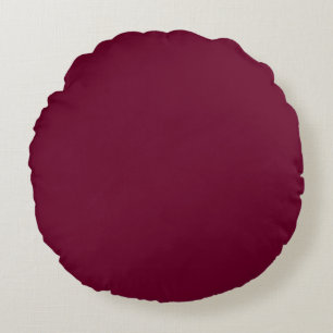 Couleur tendance - Coussin rond bordeaux foncé