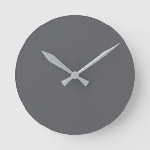 Couleur tendance - Horloge ronde gris ardoise