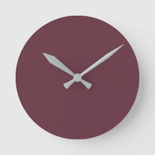 Couleur tendance - Horloge ronde vin rouge foncé