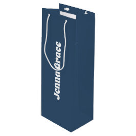 Couleur tendance - Sac cadeau de vin bleu sérieux