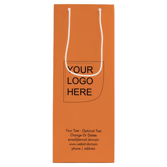 Couleur Tendance - Sac Cadeau Logo Vin Mandarine F (Devant)